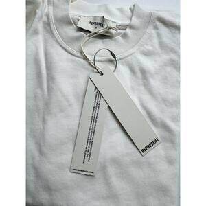 Represent Flat White Blank T Shirt Oversized Small